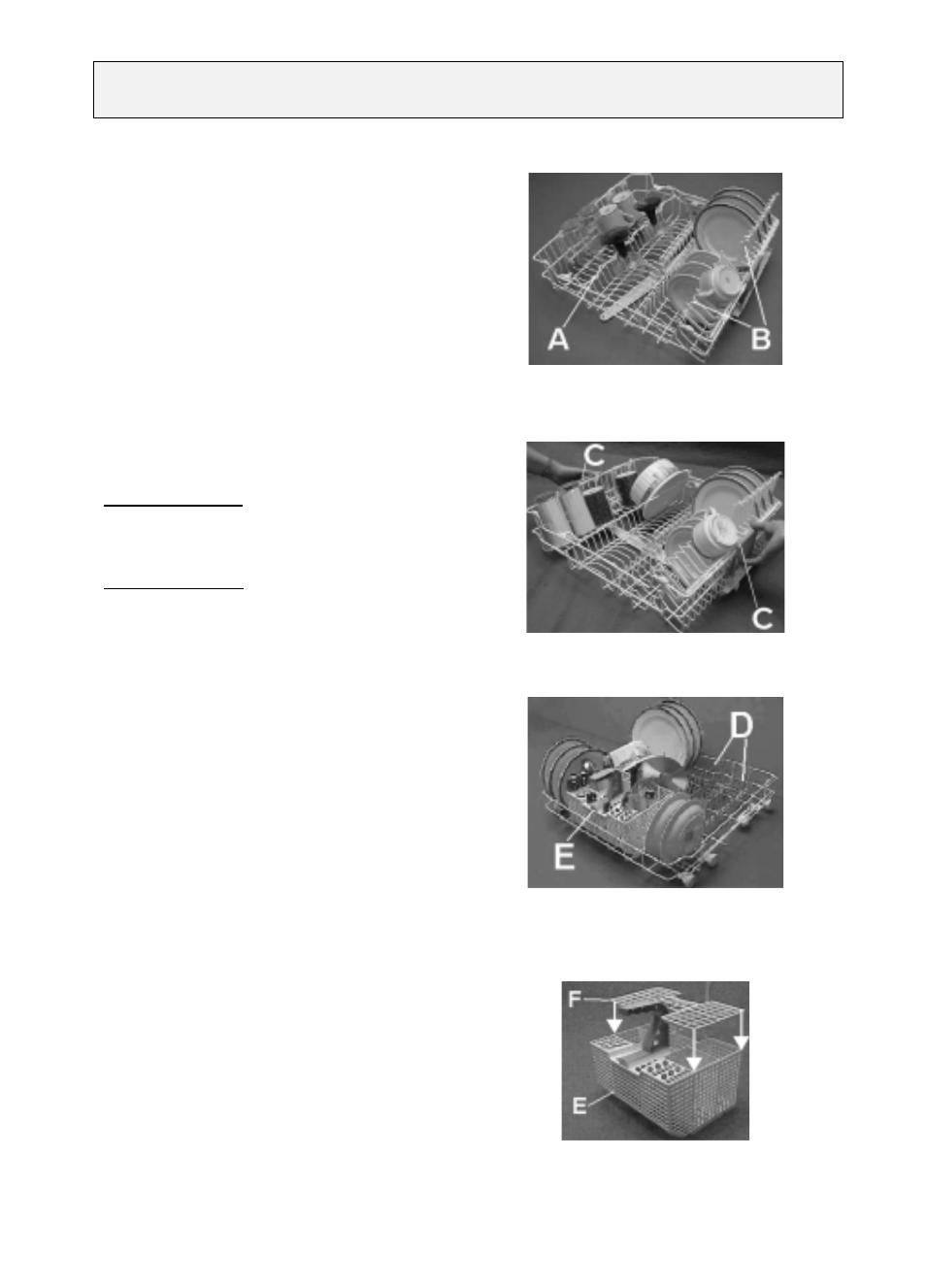 Dishwasher loading instructions and racks provided | Caple Di441 User Manual | Page 2 / 4