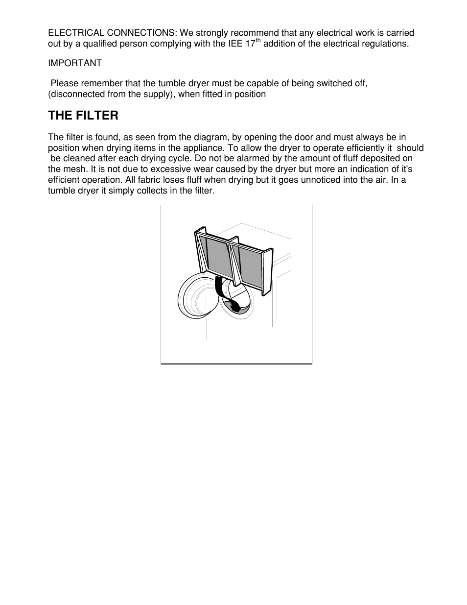 The filter | Caple TDi110 User Manual | Page 5 / 12