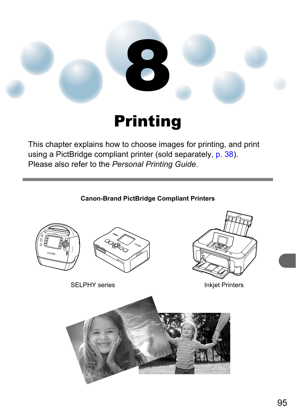 8 printing, Printing | Canon PowerShot A495 User Manual | Page 95 / 131