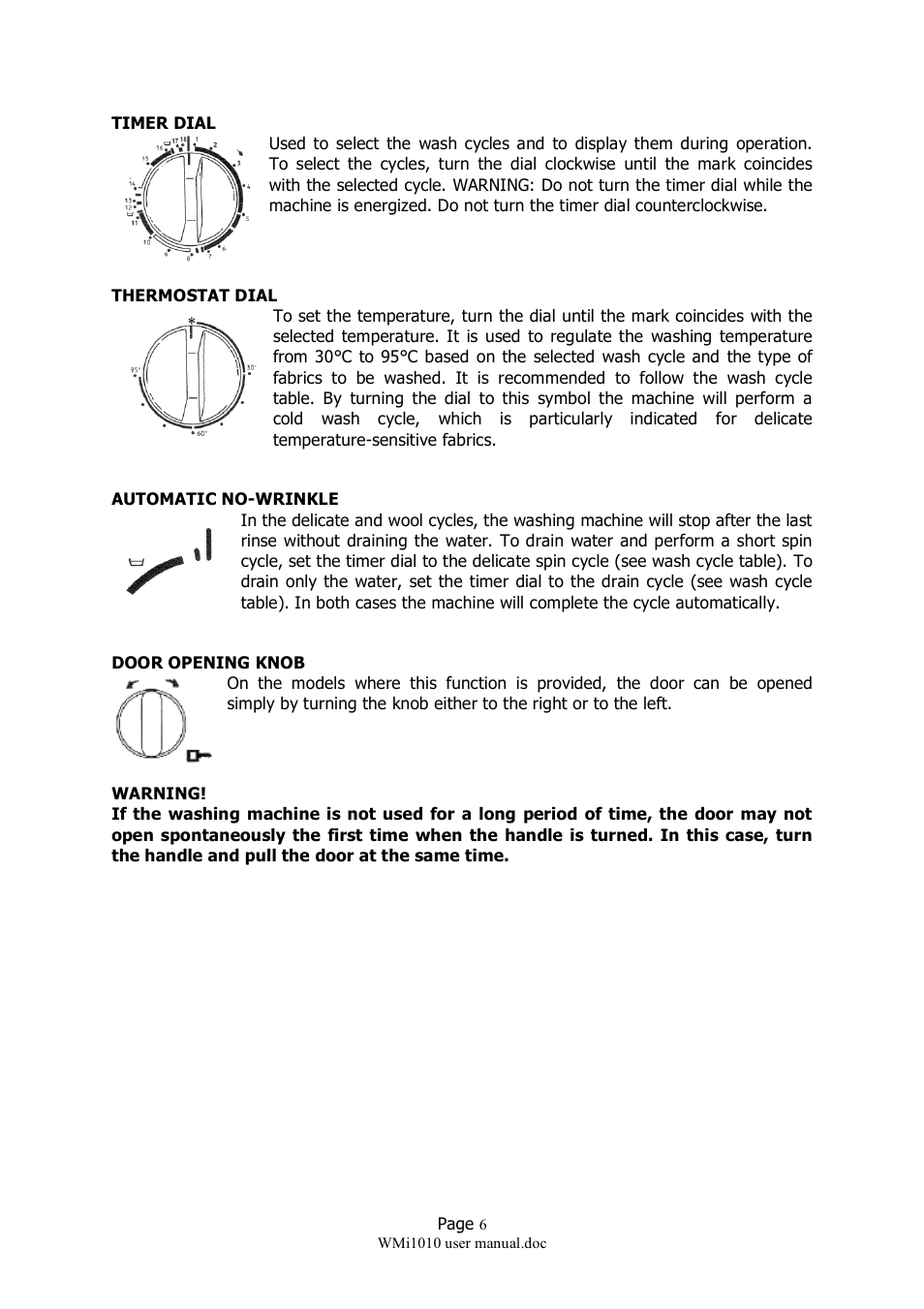 Caple WMi1010 User Manual | Page 6 / 10