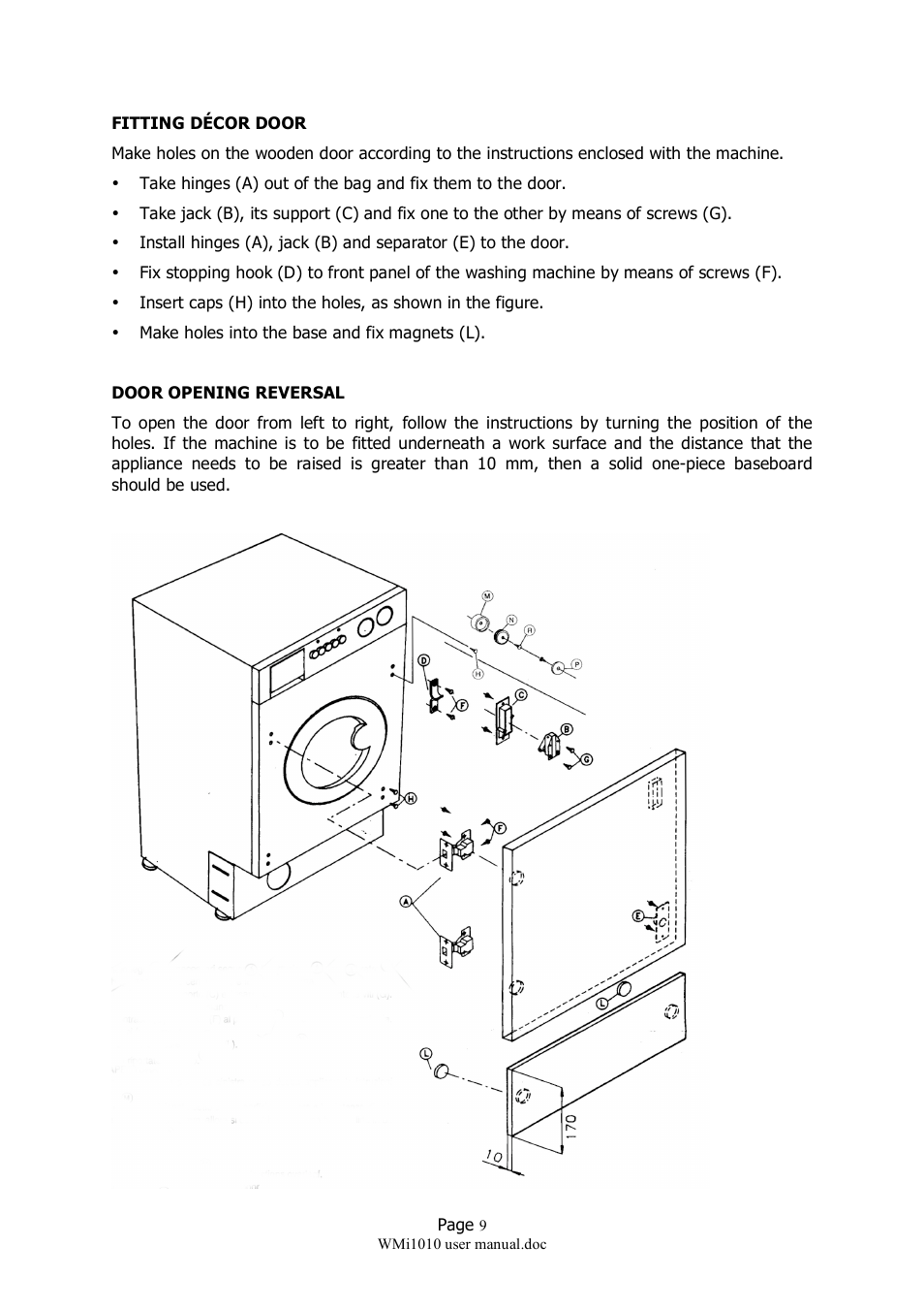 Caple WMi1010 User Manual | Page 9 / 10