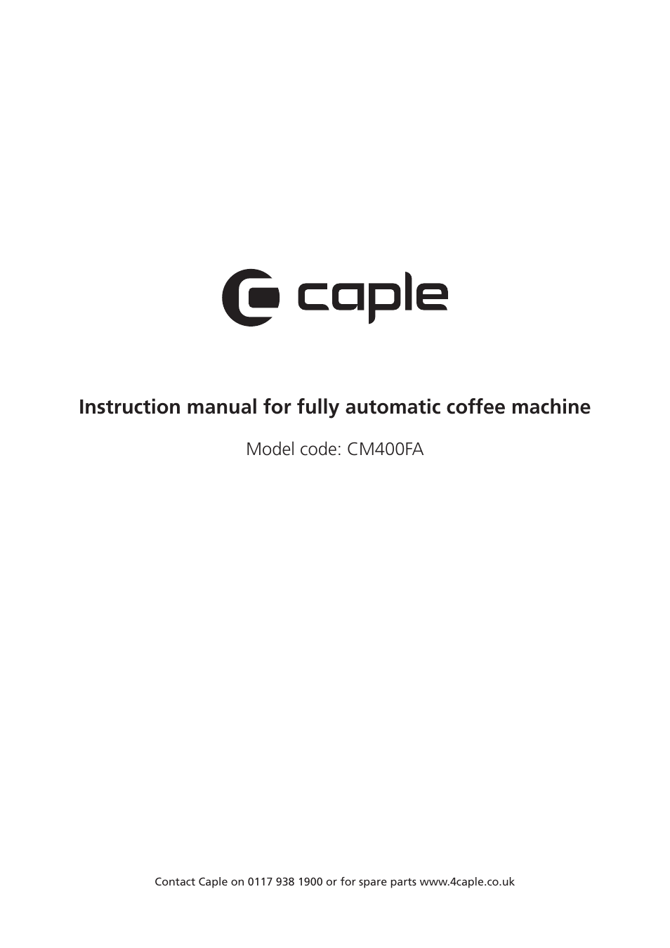 Caple CM400FA User Manual | 34 pages