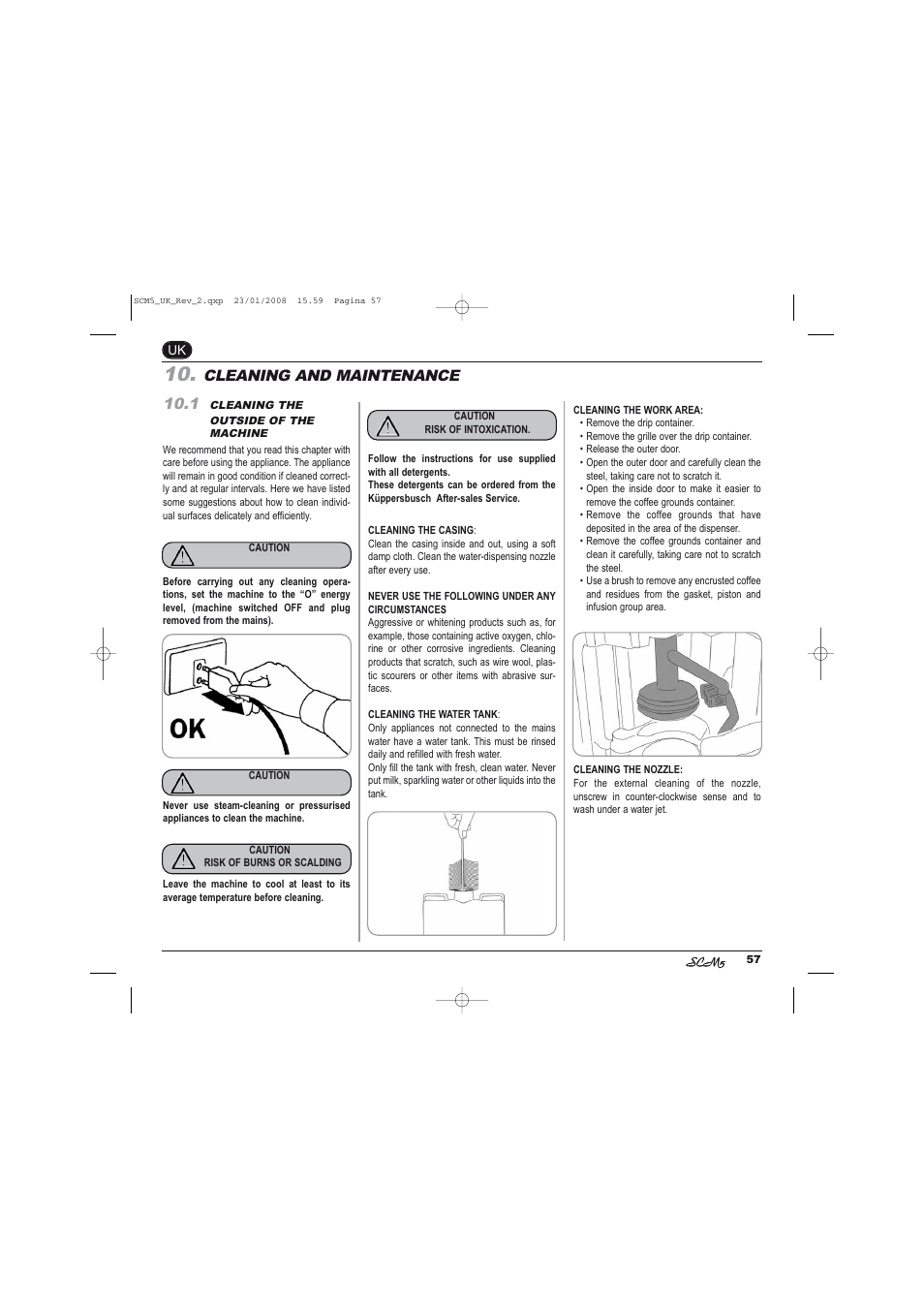 Cleaning and maintenance 10.1 | Caple CM400FA User Manual | Page 27 / 34