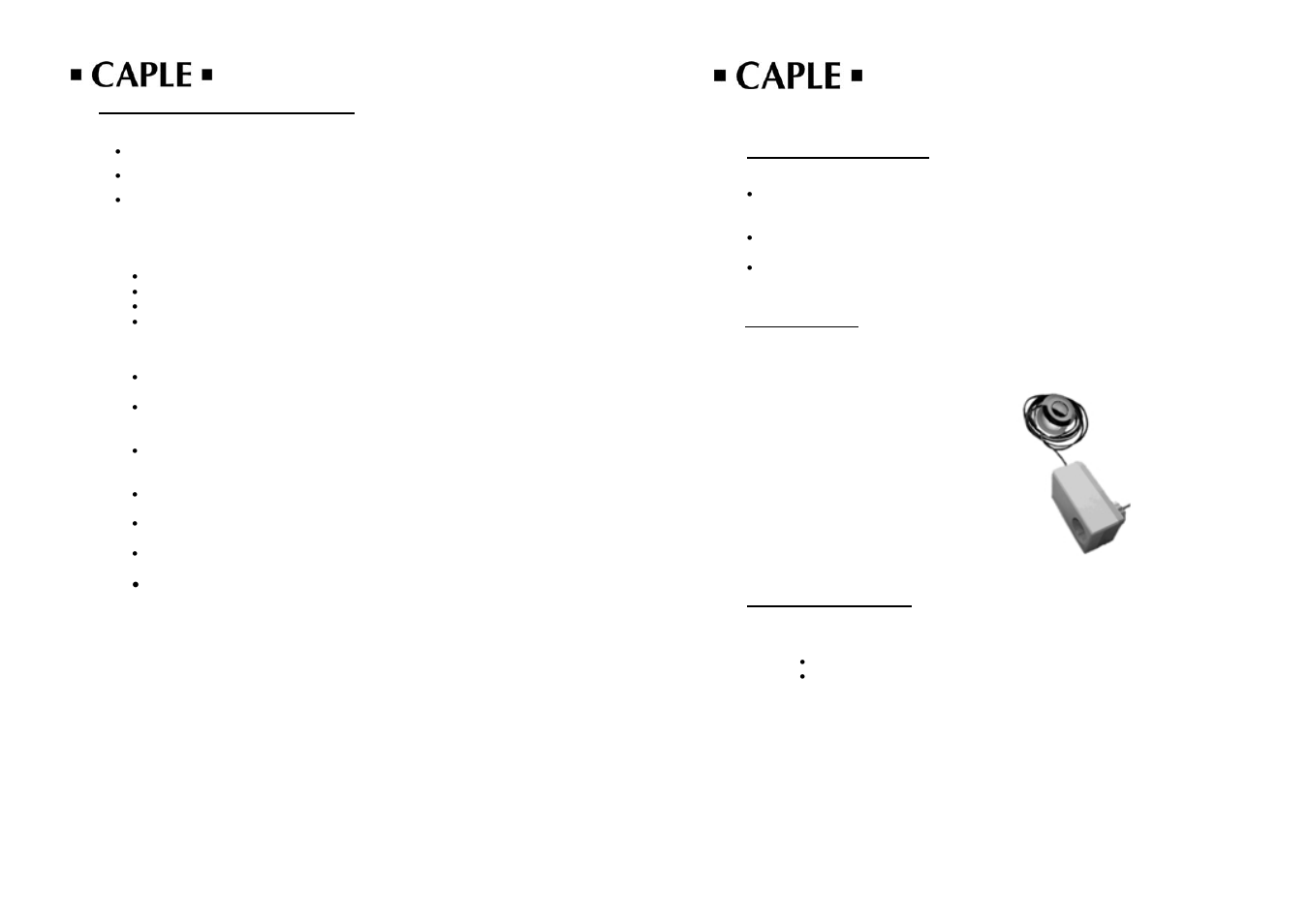 Caple WD050 User Manual | Page 5 / 6