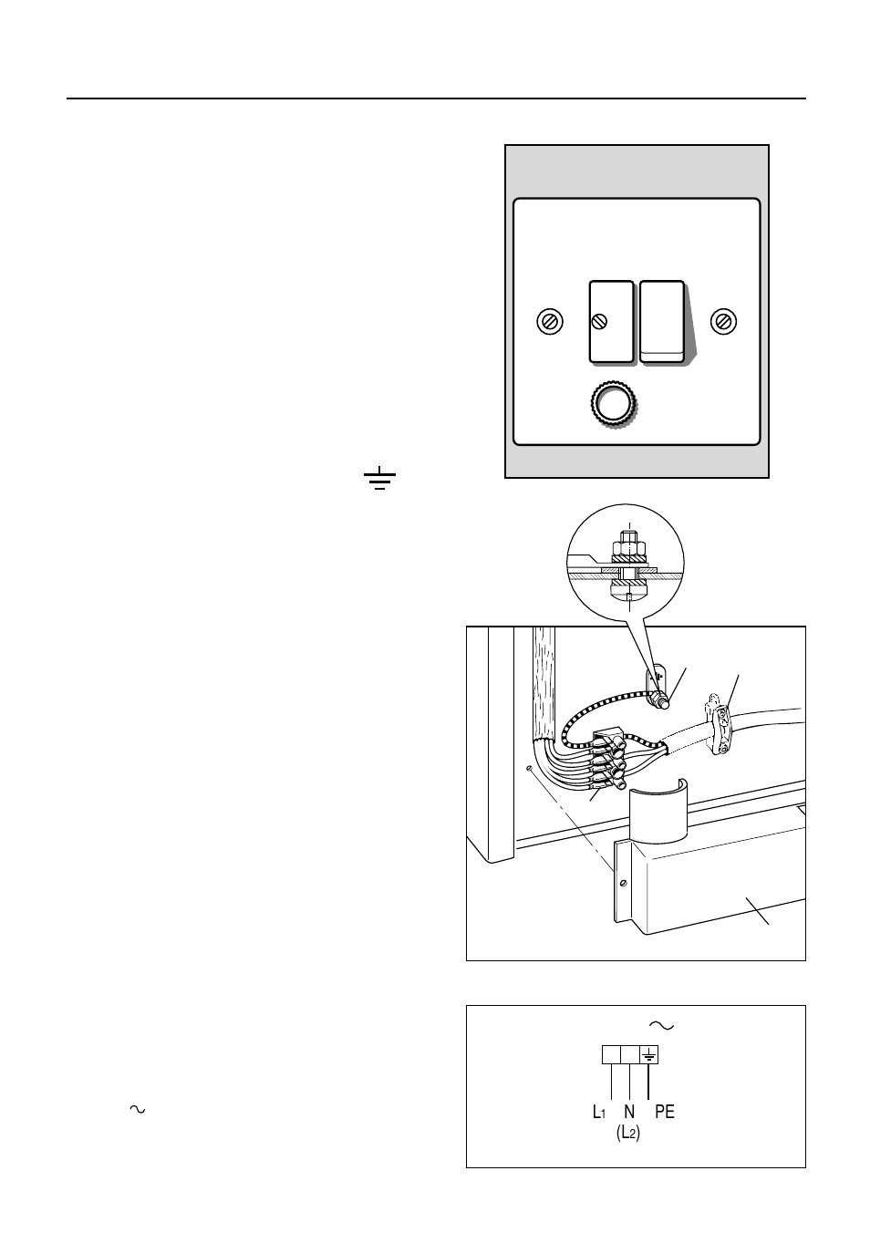 1 - electrical installation - wall box connection, Connecting feeder cable | Caple CR1003SS User Manual | Page 5 / 40