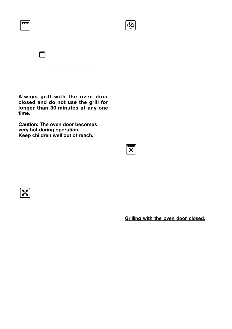 Hot air cooking, Defrosting frozen foods, Grilling | Ventilated grill cooking | Caple CR13400 User Manual | Page 23 / 48