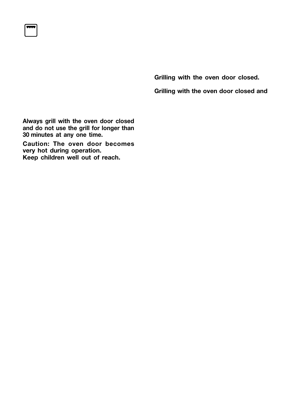 Use of the grill, Oven cooking, Grilling | Caple CR13400 User Manual | Page 32 / 48