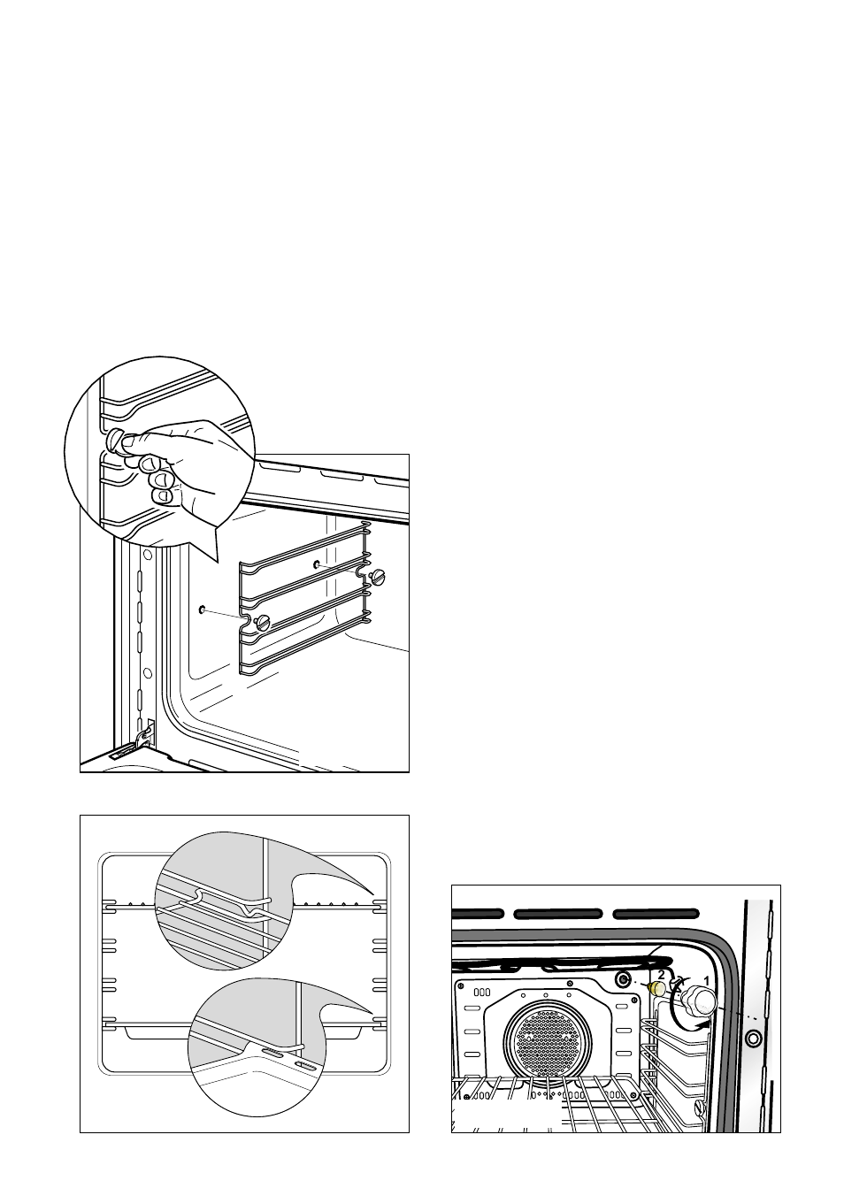 Assembly and dismantling of the side runner frames, Replacing the oven light | Caple CR13400 User Manual | Page 42 / 48