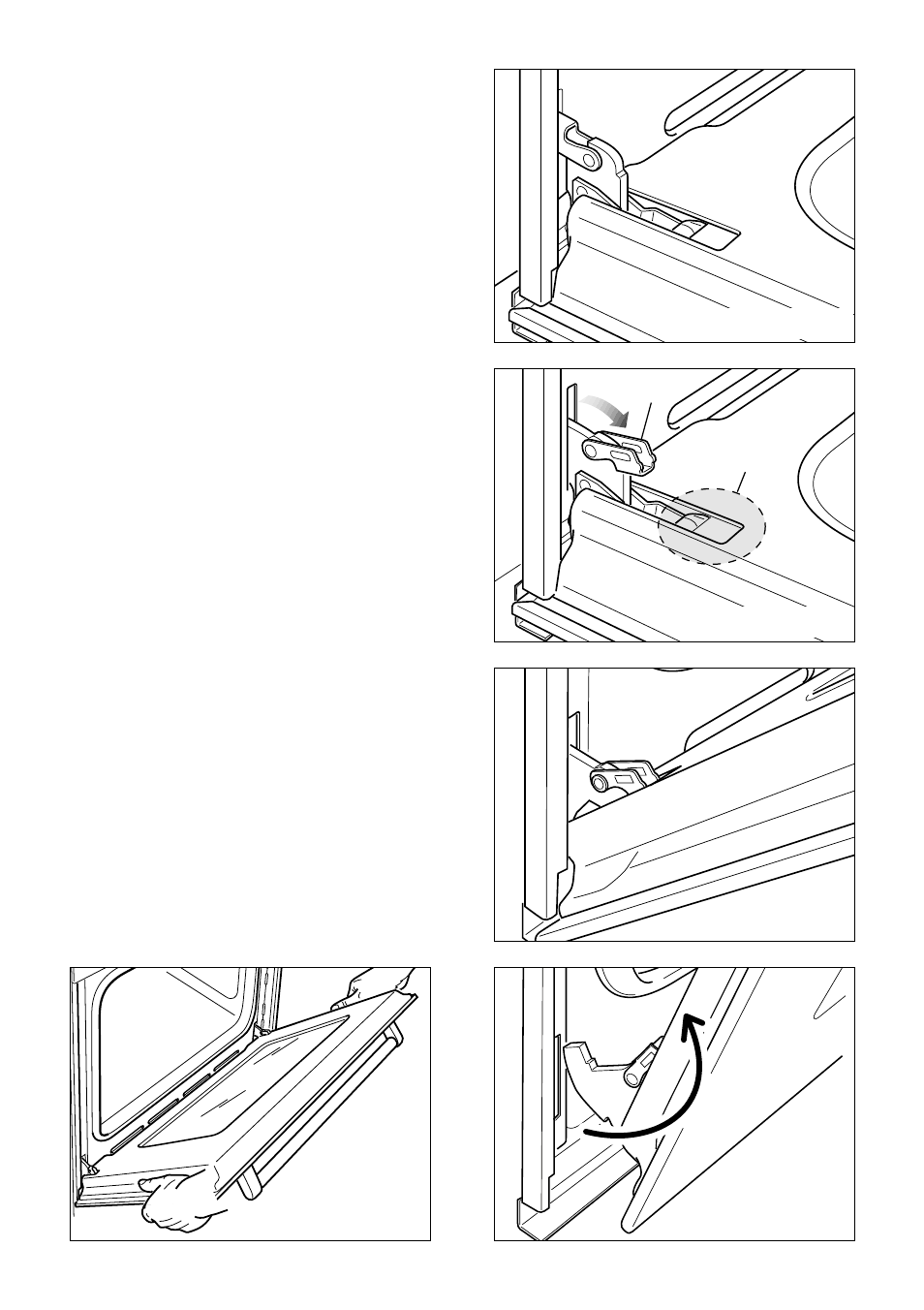 Removing the right and top left oven door | Caple CR13400 User Manual | Page 44 / 48