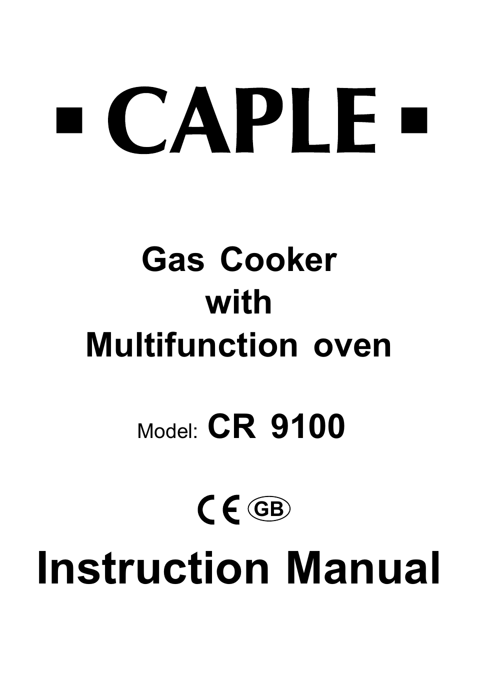 Caple CR910SS User Manual | 36 pages