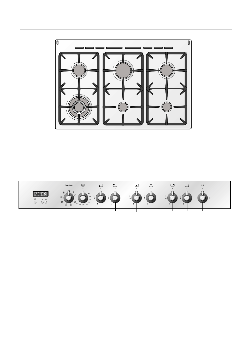 4 - features and technical data, Control panel, Cooking hob | Caple CR910SS User Manual | Page 14 / 36