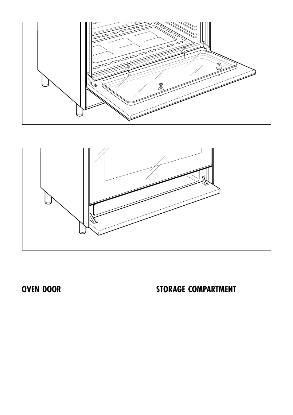 Storage compartment, Oven door | Caple CR910SS User Manual | Page 30 / 36