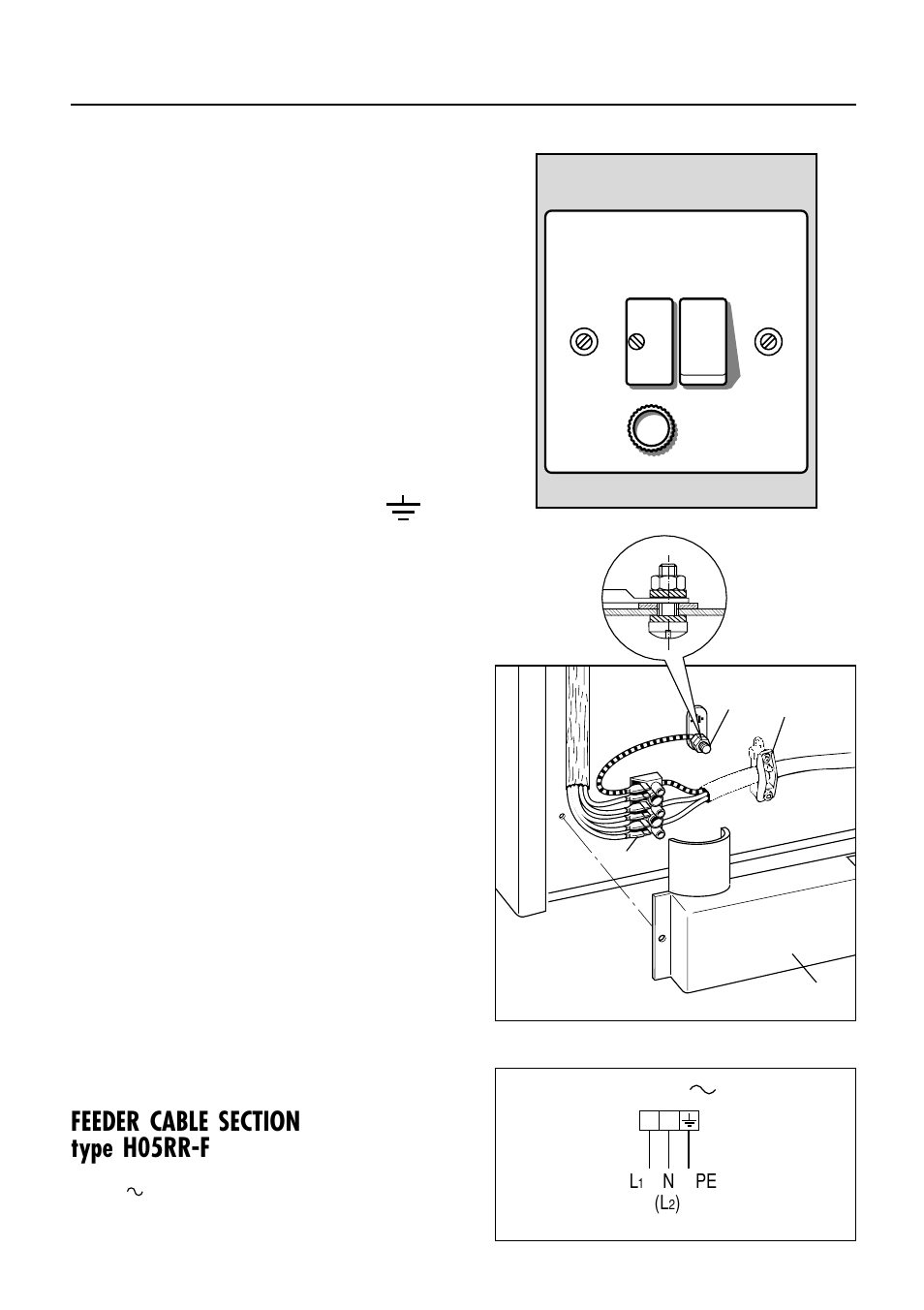 1 - electrical installation - wall box connection, Connecting feeder cable | Caple CR910SS User Manual | Page 5 / 36