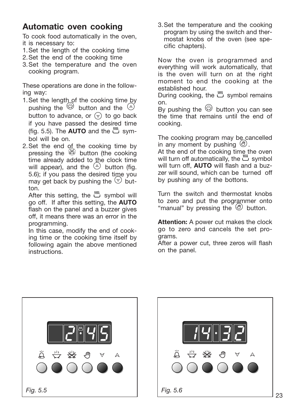 Automatic oven cooking | Caple CR9201AN User Manual | Page 23 / 44