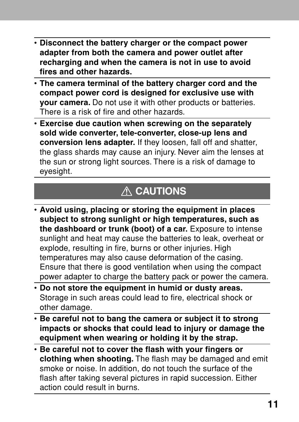 Cautions | Canon A80 User Manual | Page 15 / 218
