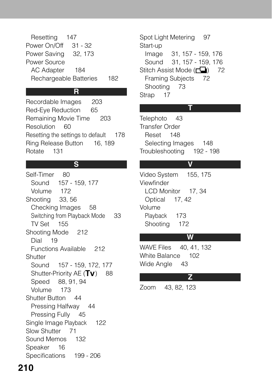 Canon A80 User Manual | Page 214 / 218