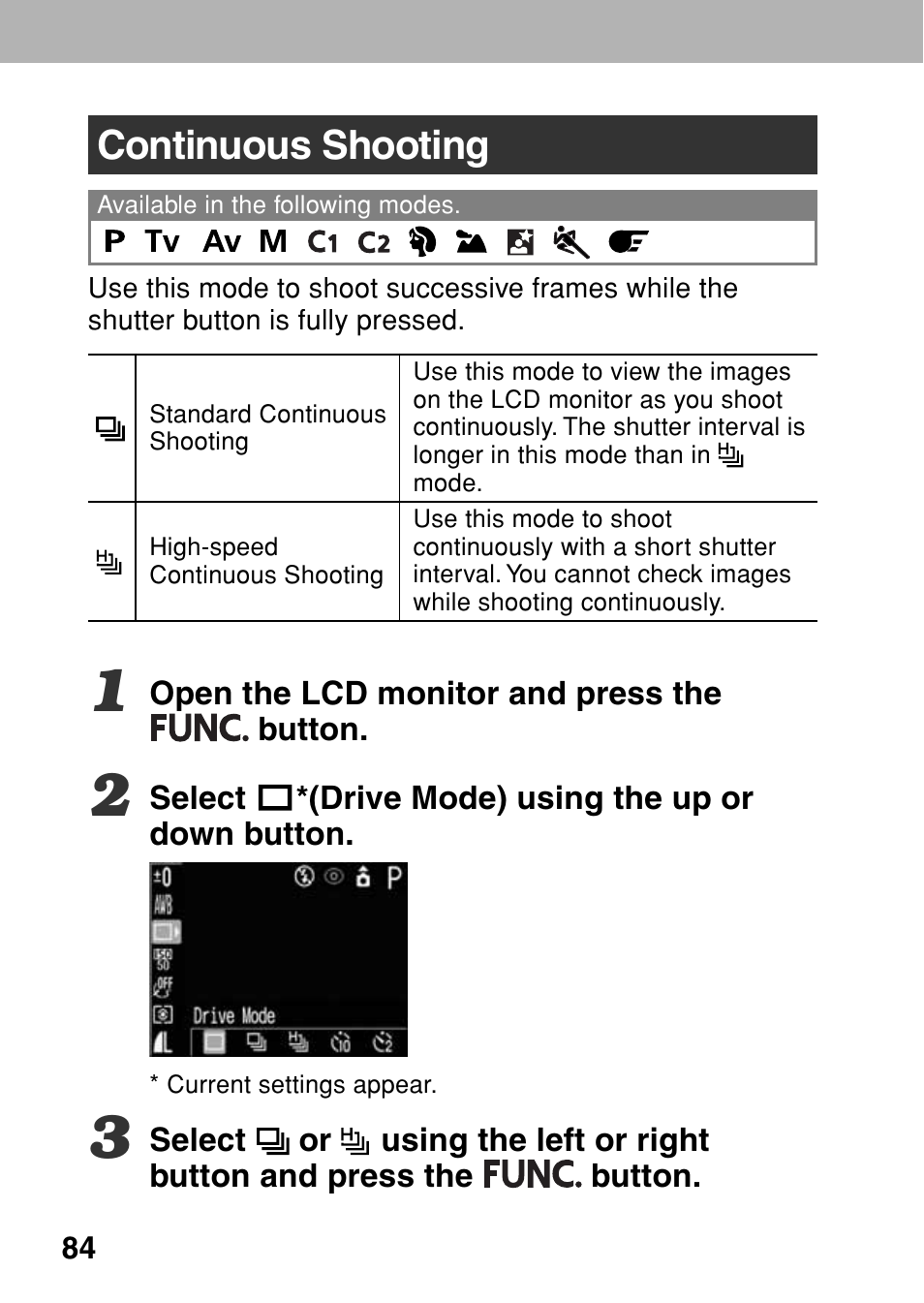 Continuous shooting | Canon A80 User Manual | Page 88 / 218