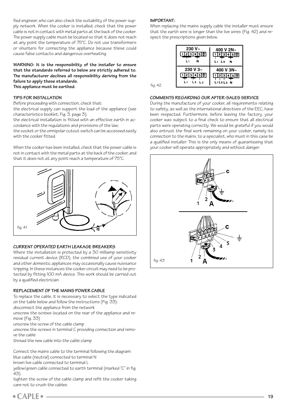 Caple CR1001SS User Manual | Page 19 / 24