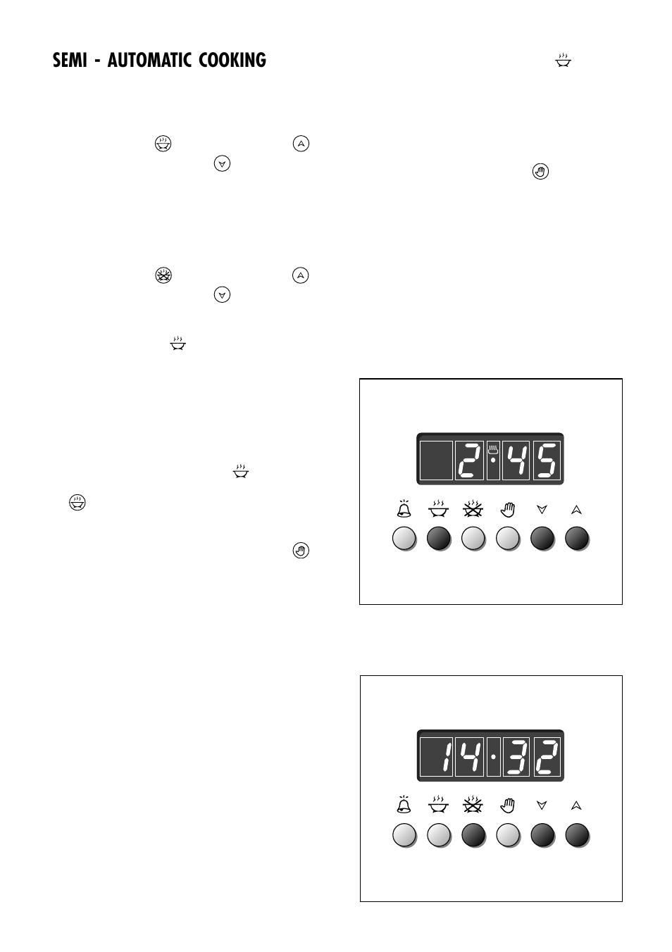 Semi - automatic cooking | Caple CR1100SS User Manual | Page 23 / 40