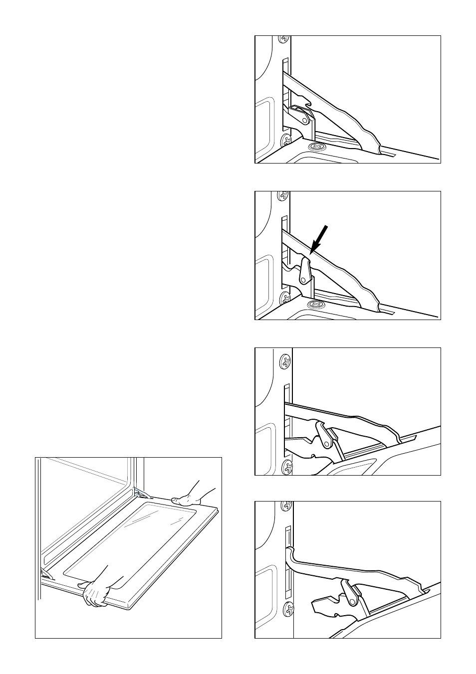 Removing the oven door | Caple CR1100SS User Manual | Page 37 / 40