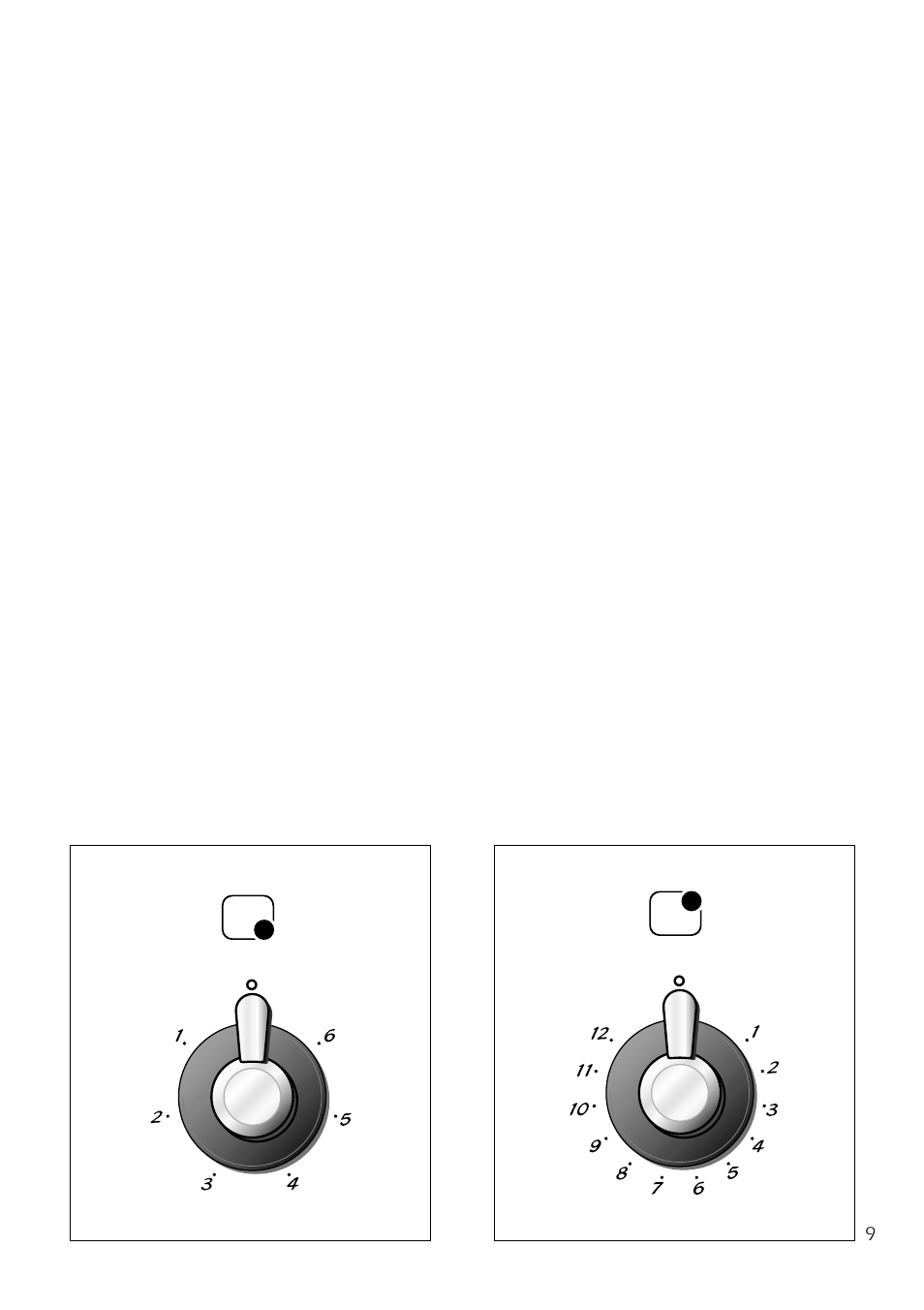 Radiant hotplate control knob, Halogen hotplate control knob | Caple C5220 User Manual | Page 9 / 24