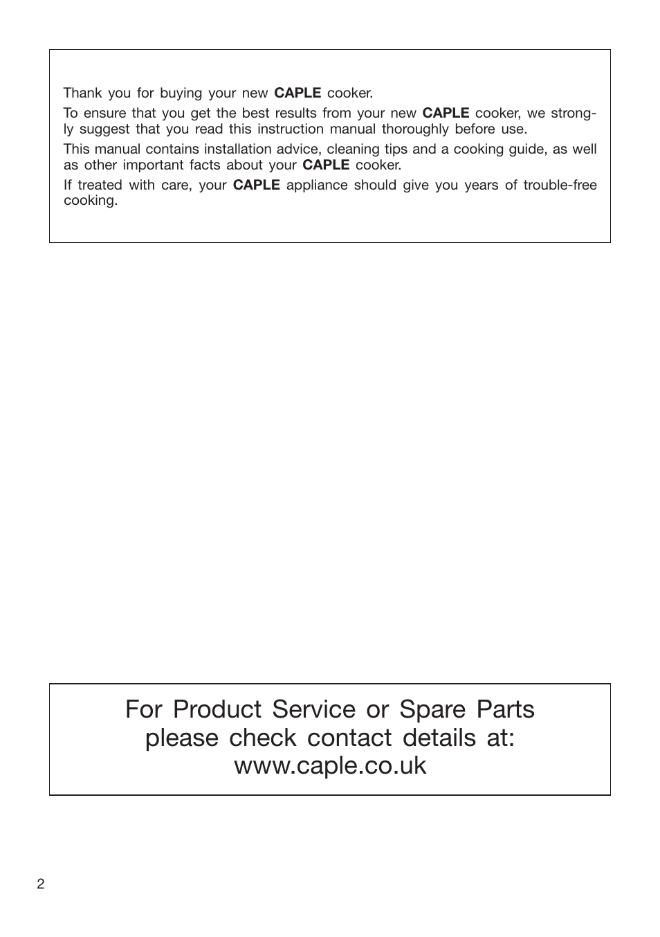 Cr9204 - instruction manual | Caple CR9204 User Manual | Page 2 / 52