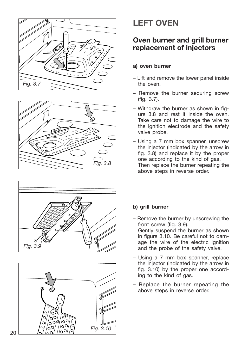 Left oven | Caple CR9215 User Manual | Page 20 / 48