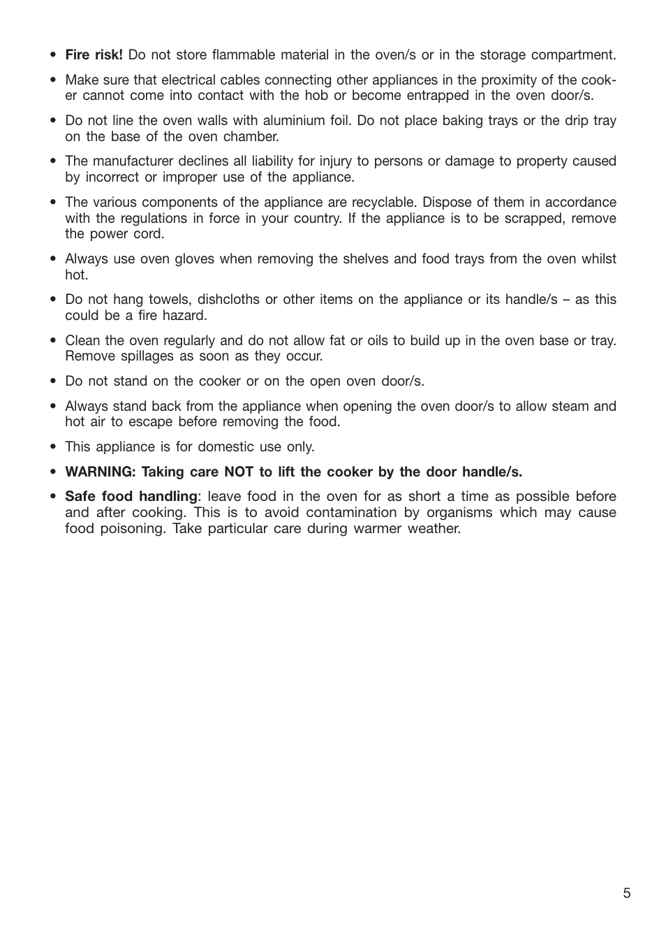 Caple CR9215 User Manual | Page 5 / 48