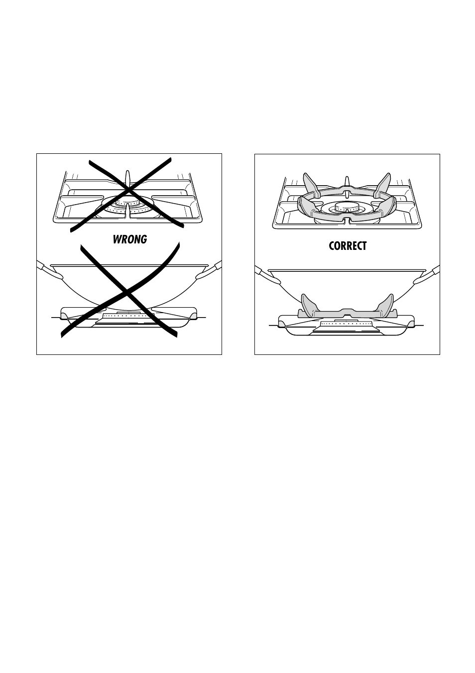 Correct use of double-ring burner | Caple CRG902SS User Manual | Page 21 / 36