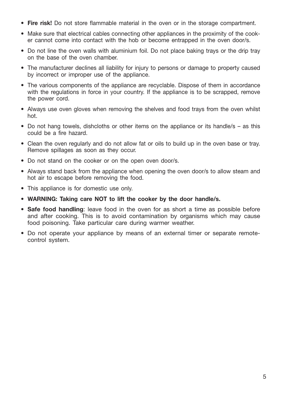 Caple CR9205 User Manual | Page 5 / 44