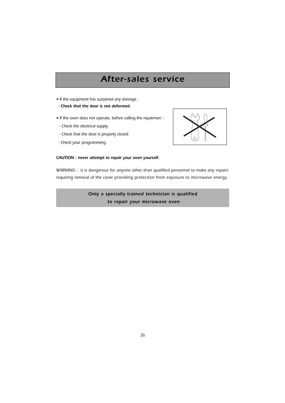 After-sales service | Caple CM101 User Manual | Page 26 / 28