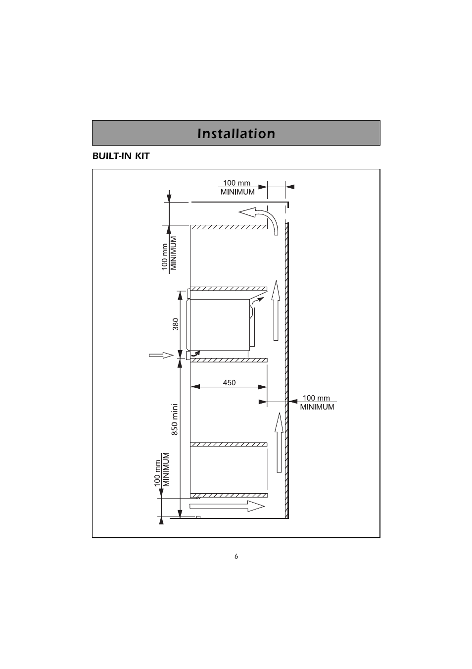 Installation | Caple CM101 User Manual | Page 6 / 28