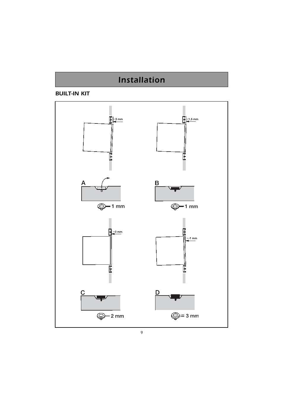 Installation | Caple CM101 User Manual | Page 9 / 28