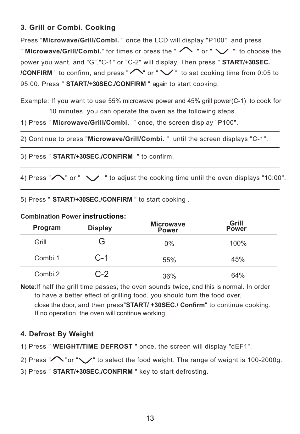 Gc-1 c-2 | Caple CM119 User Manual | Page 13 / 17