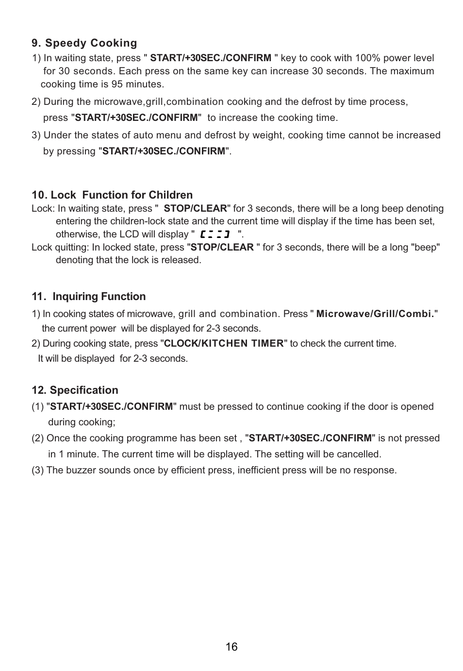 Caple CM119 User Manual | Page 16 / 17