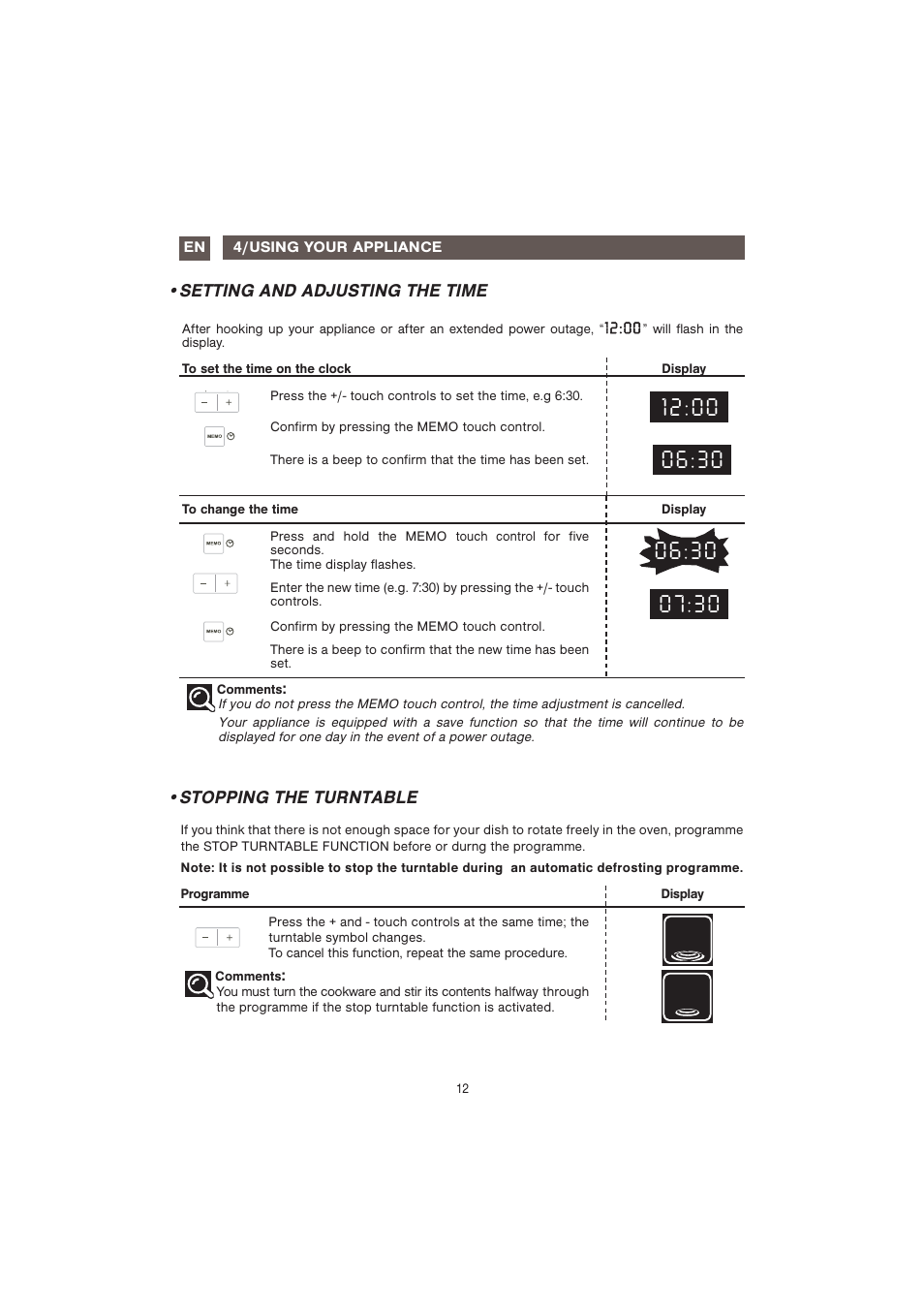 Caple CM107 User Manual | Page 12 / 29