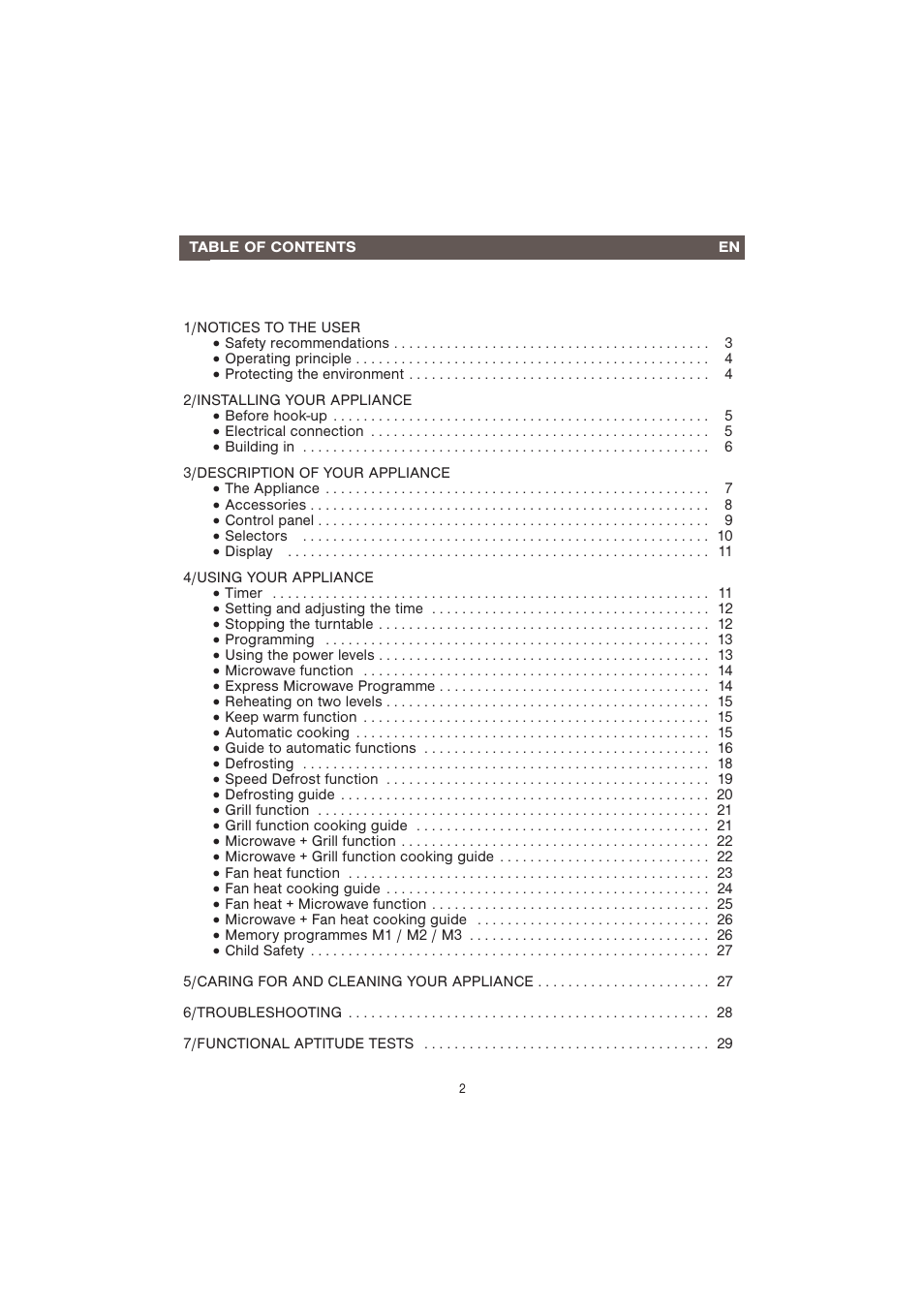 Caple CM107 User Manual | Page 2 / 29