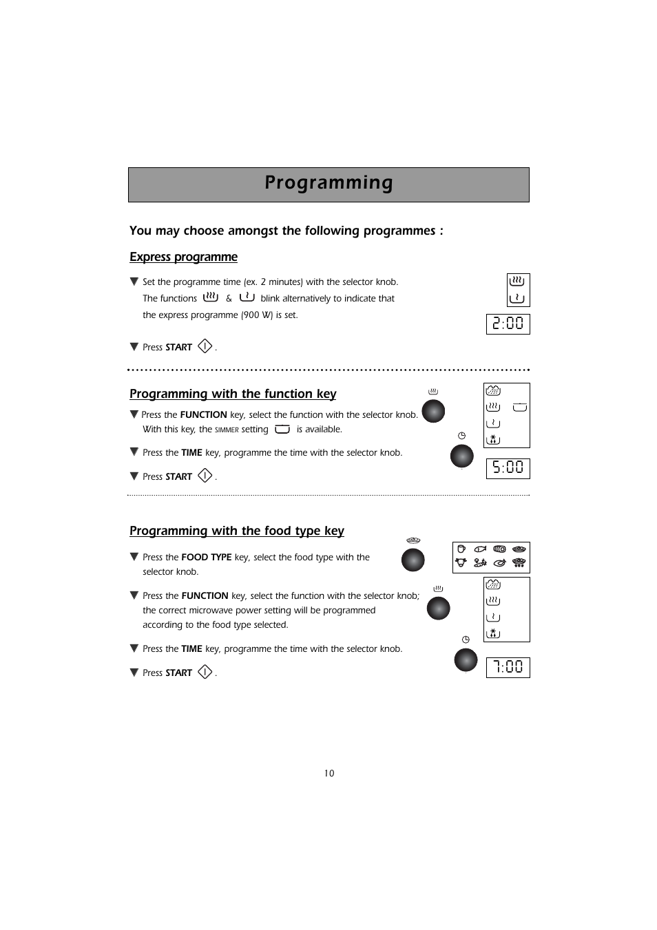 Programming | Caple CM103 User Manual | Page 10 / 20