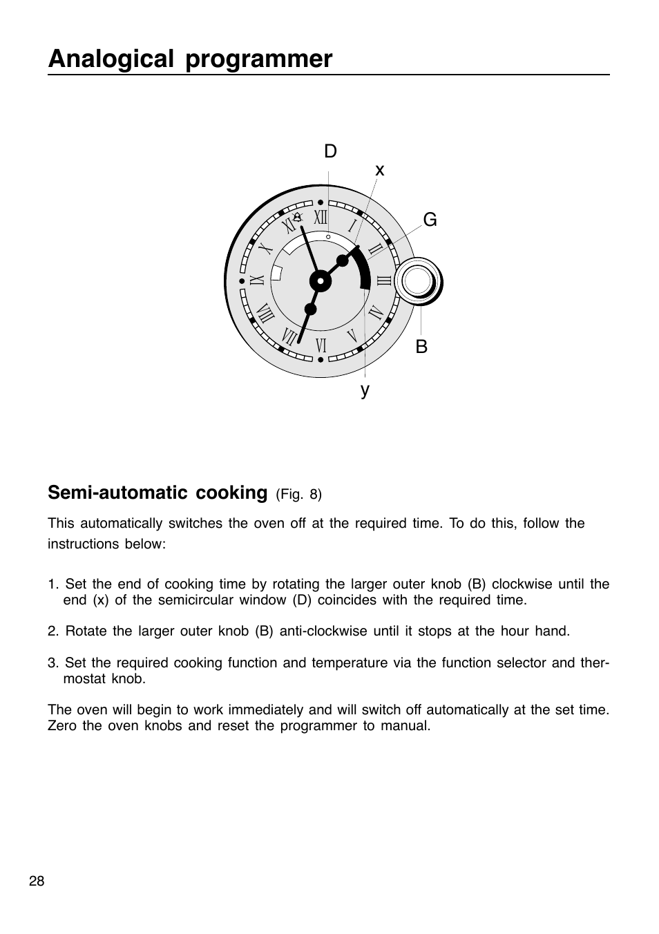 Analogical programmer | Caple C201 User Manual | Page 28 / 32