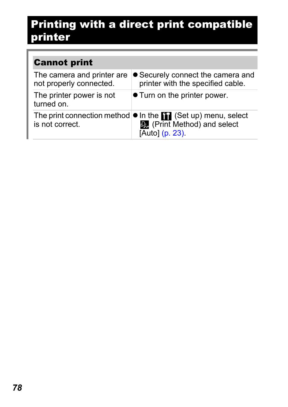 Printing with a direct print compatible printer | Canon A450 User Manual | Page 80 / 112