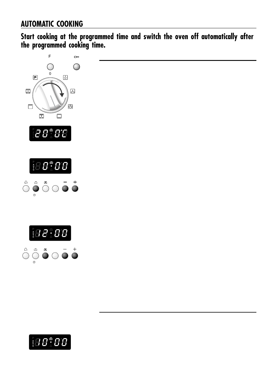 Setting, Auto, Starting cooking | Press pushbutton 2, Starts to flash and, Appears, On the display, Becomes steady and the cooking programme starts, Press pushbutton 3, Starts to flash) | Caple C240SS User Manual | Page 30 / 40