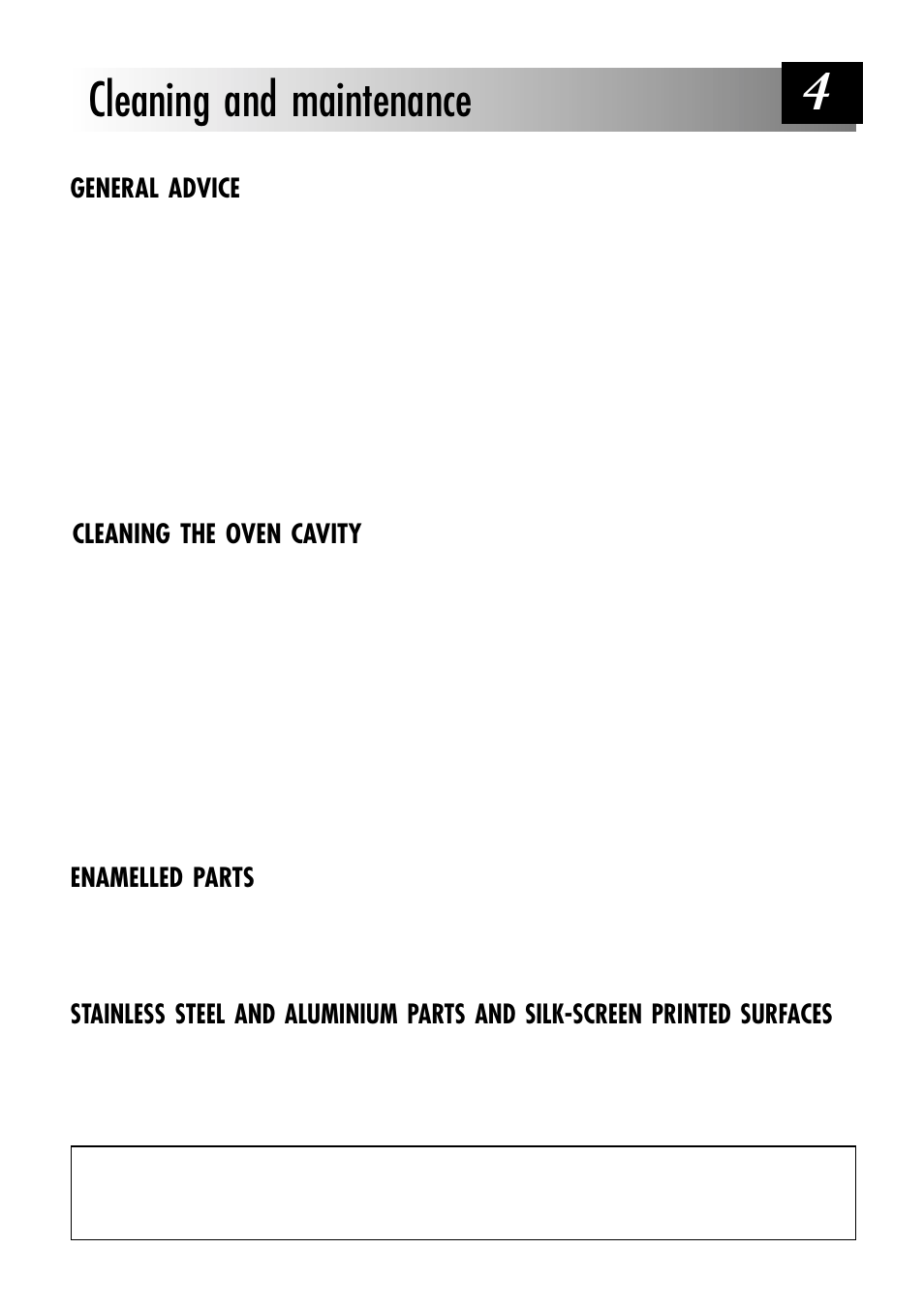 Cleaning and maintenance | Caple C240SS User Manual | Page 33 / 40