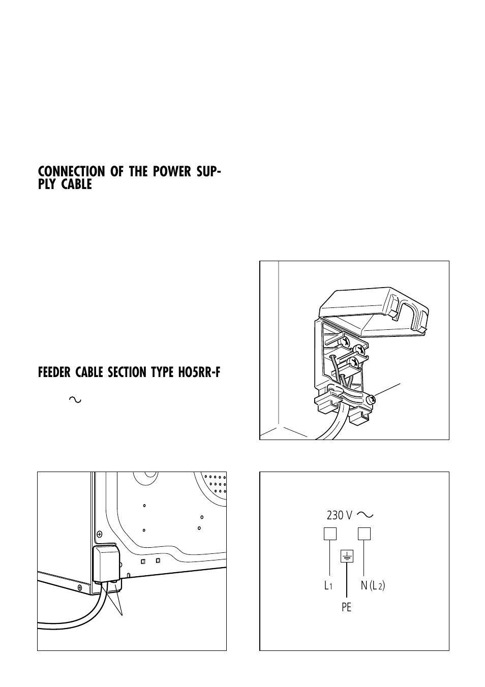 Connection of the power sup- ply cable | Caple C240SS User Manual | Page 39 / 40