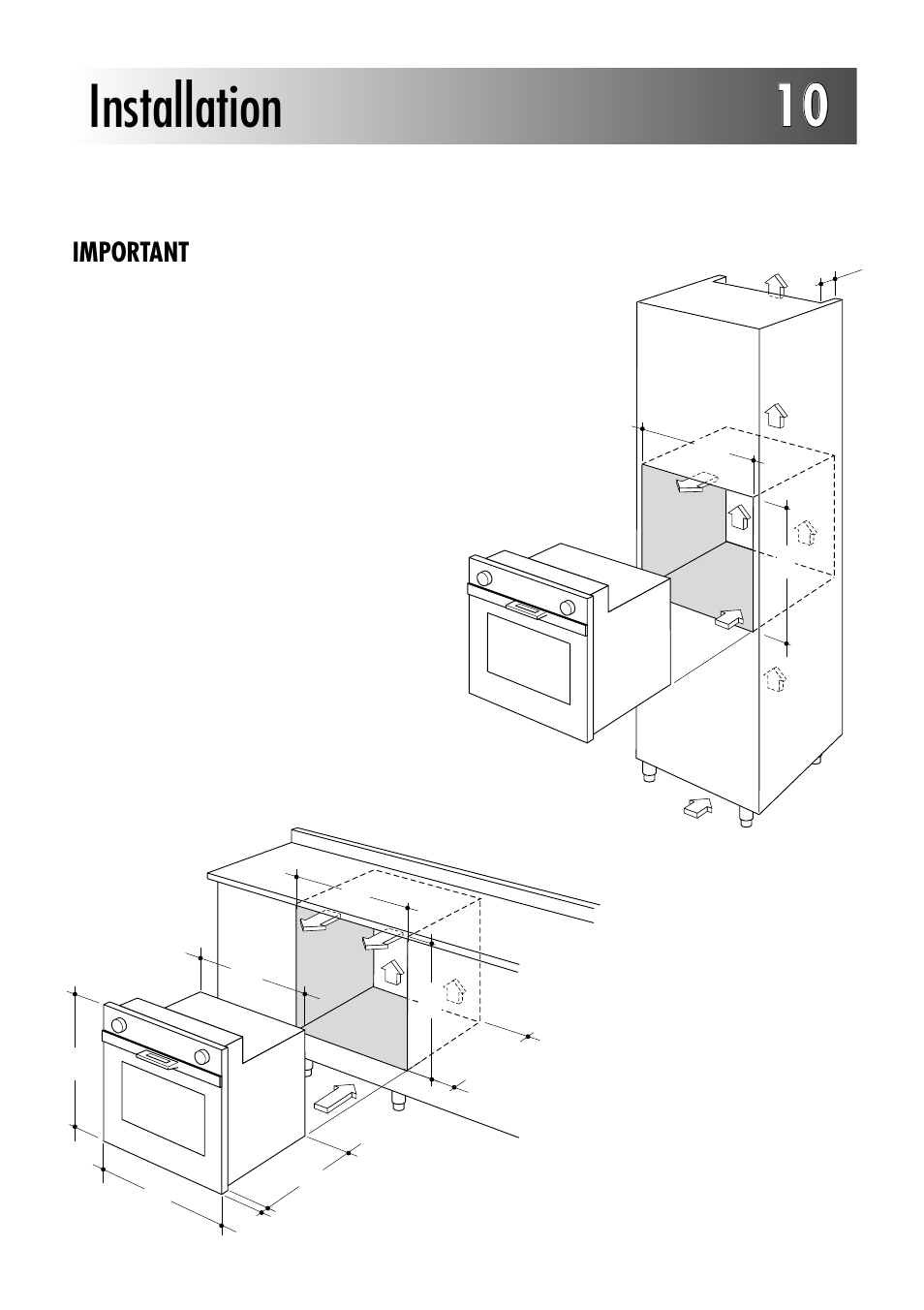 Installation 1100, Important | Caple C270GSS User Manual | Page 27 / 32