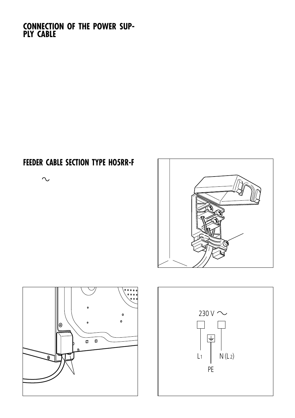 Connection of the power sup- ply cable | Caple C270GSS User Manual | Page 31 / 32