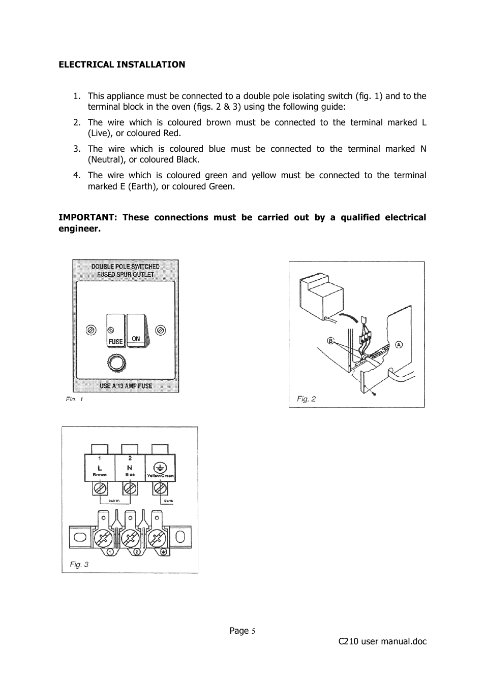 Caple C210 User Manual | Page 5 / 14