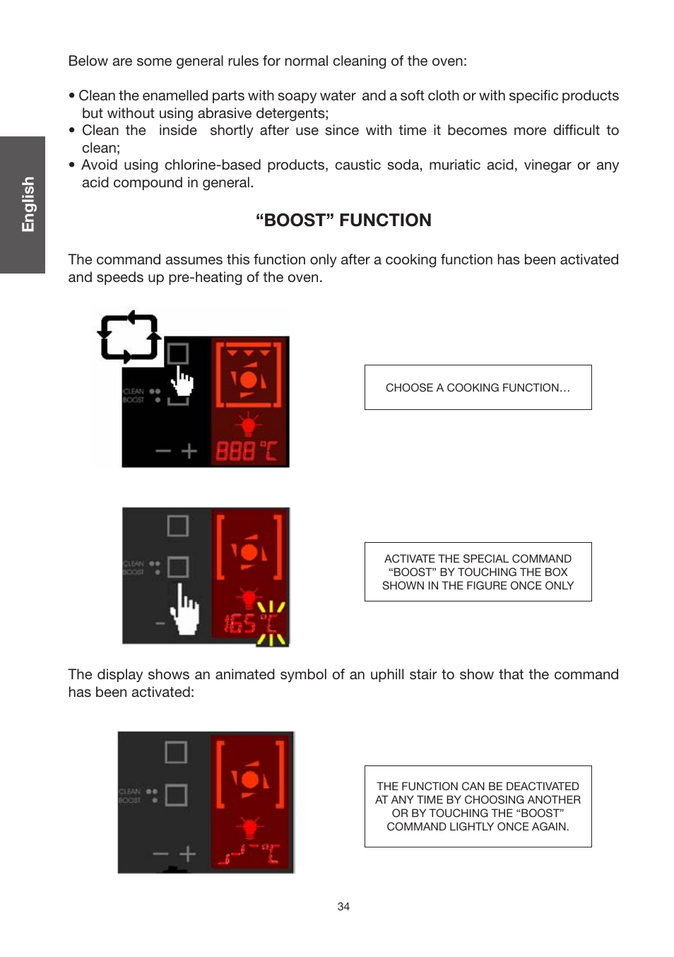 Boost” function | Caple C2470SS User Manual | Page 34 / 47