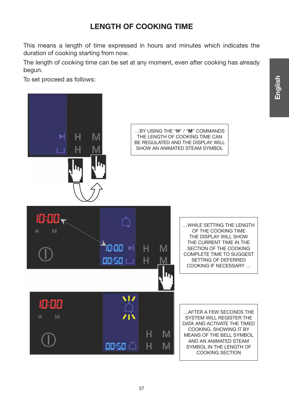 Length of cooking time | Caple C2470SS User Manual | Page 37 / 47