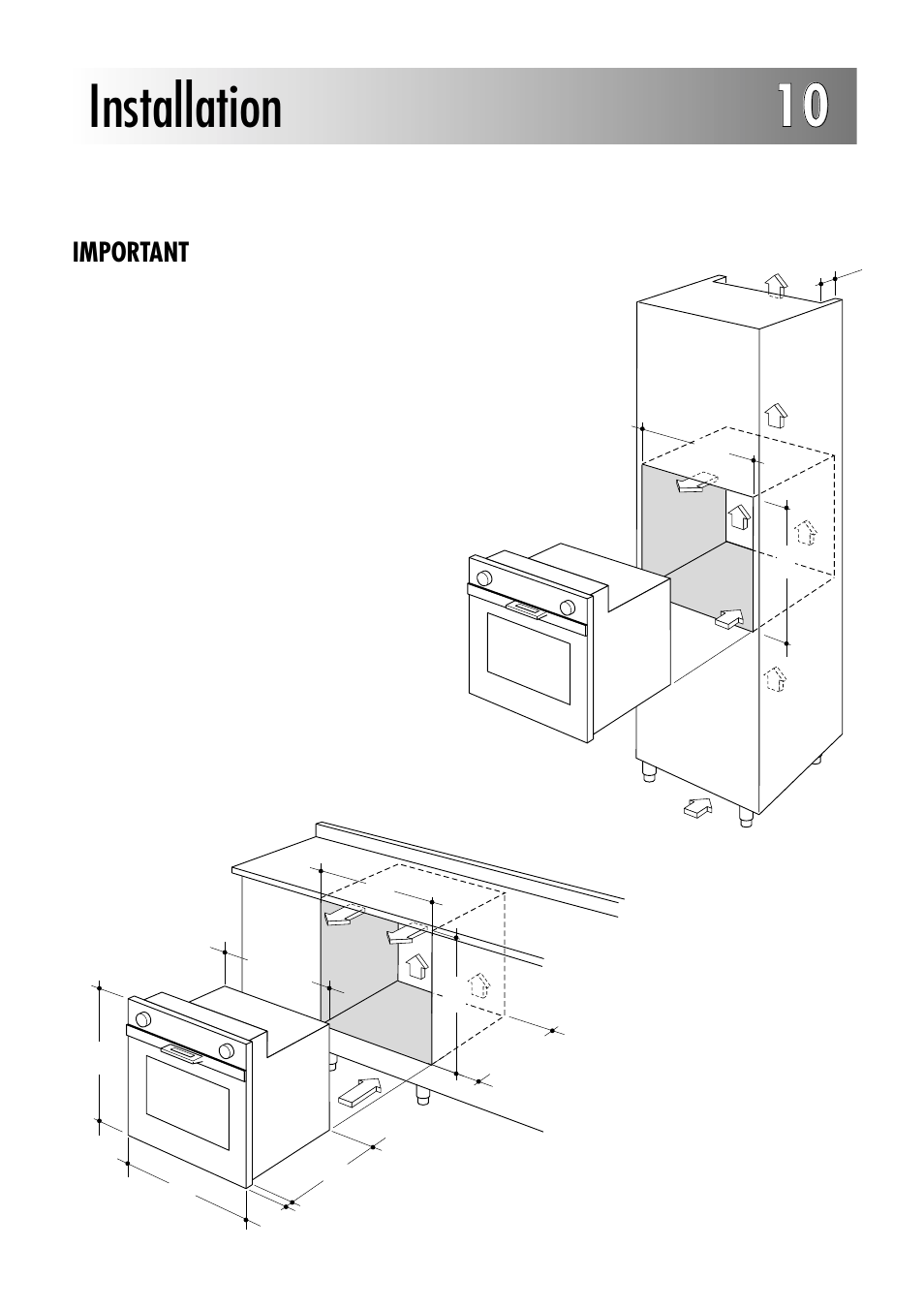 Installation 1100, Important | Caple C232SS User Manual | Page 27 / 32