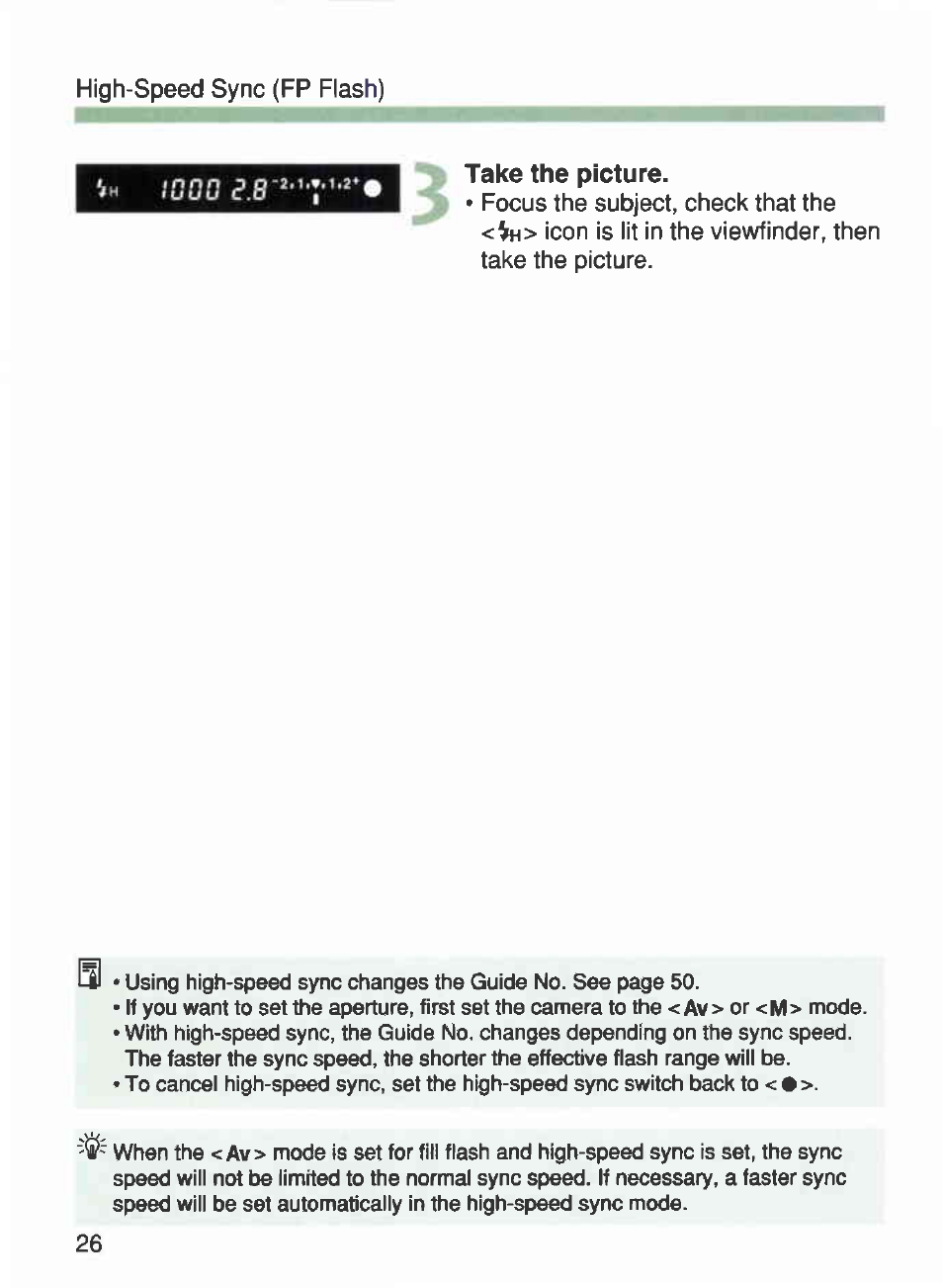 Take the picture | Canon 420EX User Manual | Page 26 / 56
